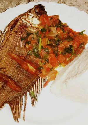 A picture of Deep fried fish.