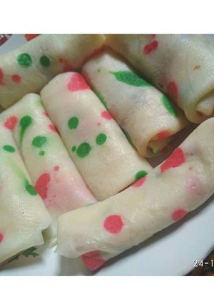 Foto resep Dadar gulung polkadot pisang coklat susu