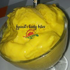 A picture of My mango ice cream.