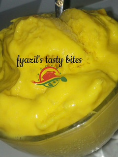 A picture of My mango ice cream.