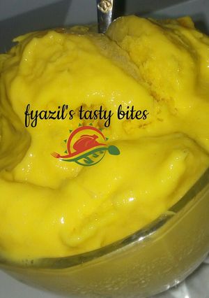 A picture of My mango ice cream.