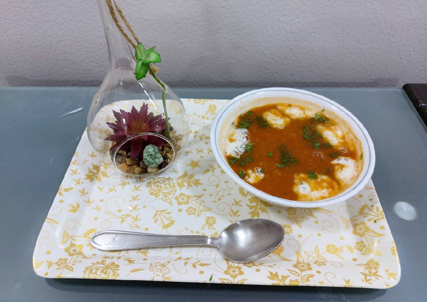 Tomato carrot beetroot soup