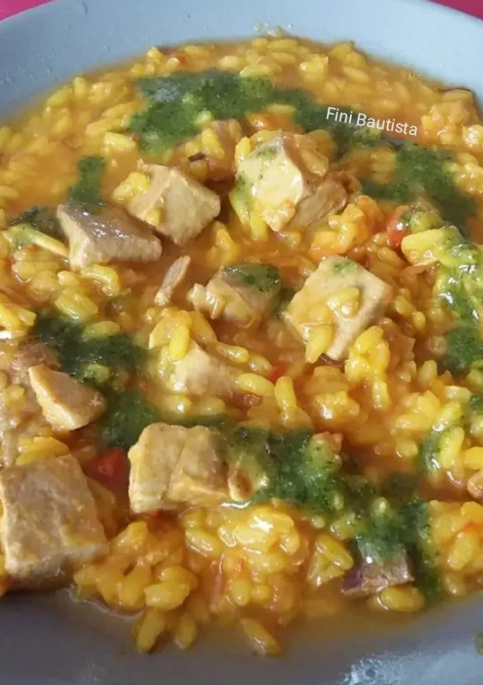 Una foto de Arroz caldoso con atún