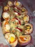 Matambre de Pollo, con Ensalada Rusa