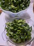 Espinacas: corte chiffonade
