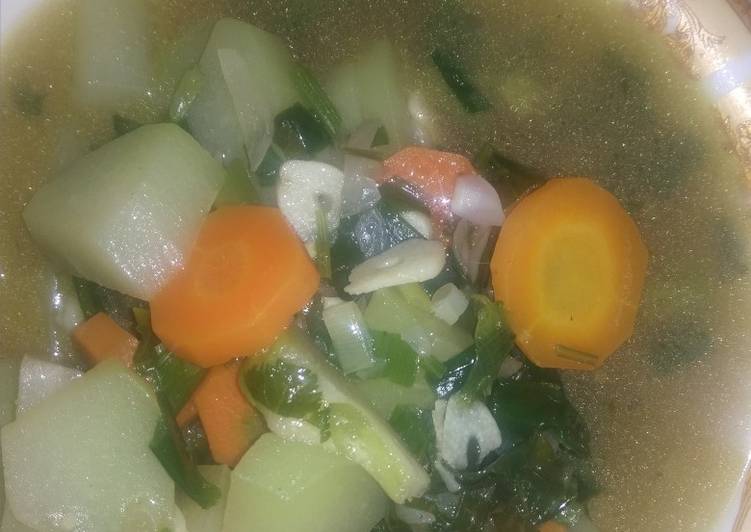 Resep Sayur bening labu siam+wortel Anti Gagal