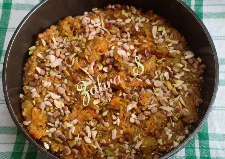 Carrot and bottle gourd(lauki) Halwa