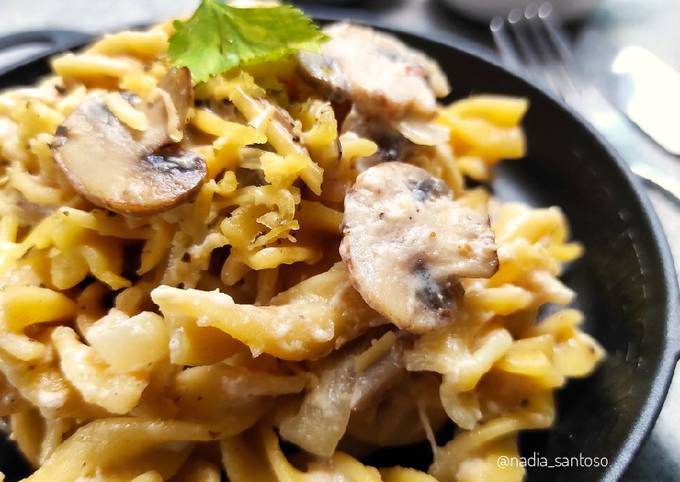 Resep Creamy Mushroom Fusili Oleh Nadia Santoso Cookpad