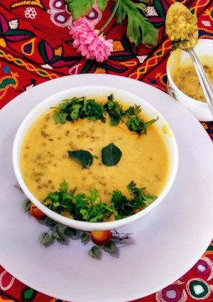 A picture of Sprouted Magh ni kadhi.