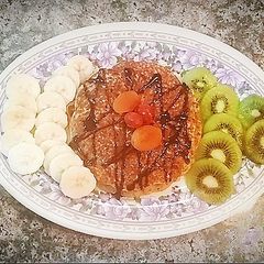 A picture of Eggless Whole-wheat Oats Pancakes.