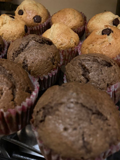 Una foto de Muffins con chips de Chocolate / Cacao