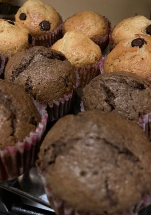 Una foto de Muffins con chips de Chocolate / Cacao