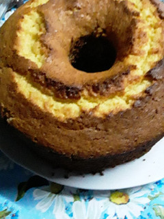 Una foto de Torta de mandarina licuada