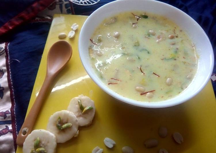 Easiest Way to Prepare Speedy Banana Peanuts Rabdi