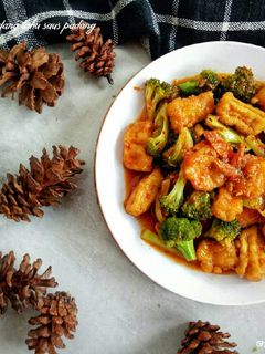 Foto resep Brokoli udang tahu saus padang