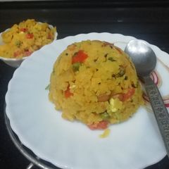 A picture of Batata & Raisins Poha.