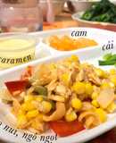 Thịt ghẹ xào nui cho bé ăn dặm