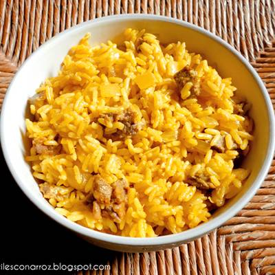 Arroz amarillo con carne (Económico y fácil) Receta de Recetas fáciles con  Arroz- Cookpad