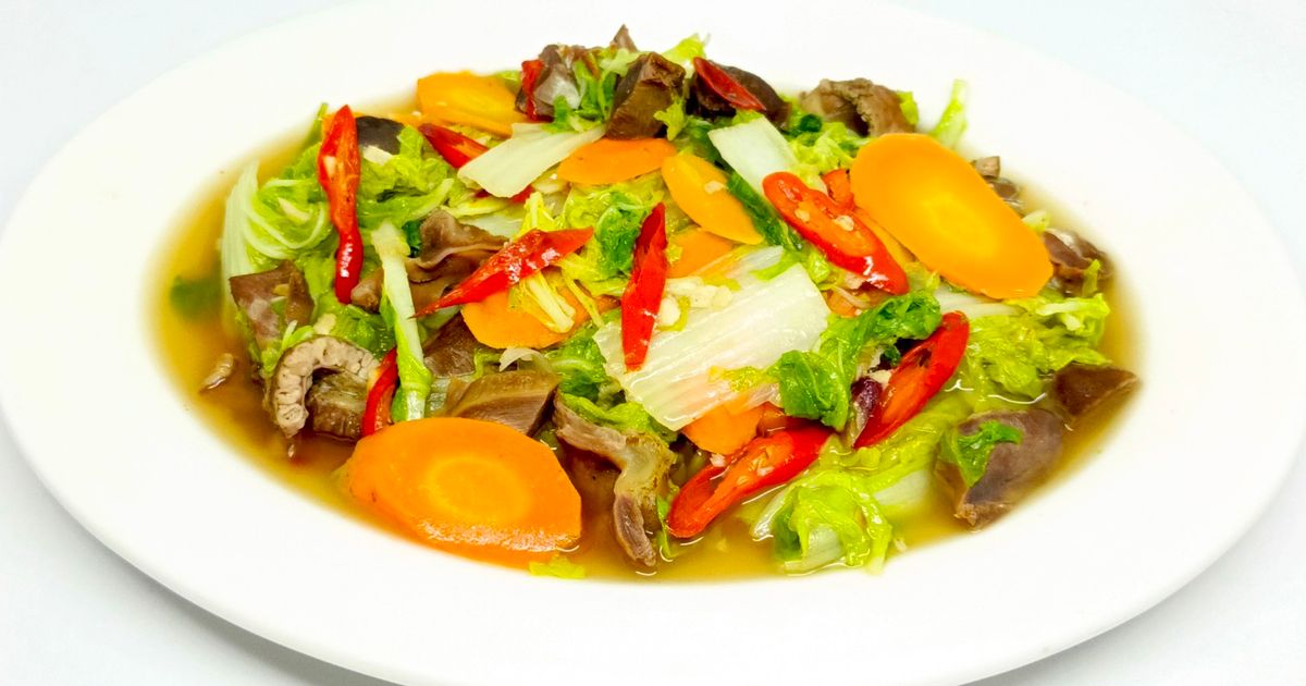 Tumis Sawi Putih Wortel Ampela