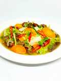 Tumis Sawi Putih Wortel Ampela