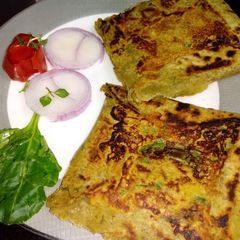 Spinach Mughlai paratha A picture of Spinach Mughlai paratha.