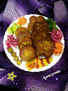 عکسی از دستور کوکو سیب زمینی کم روغن