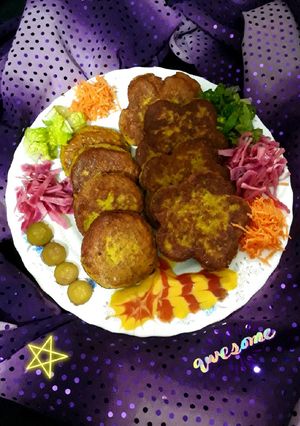 عکسی از دستور کوکو سیب زمینی کم روغن