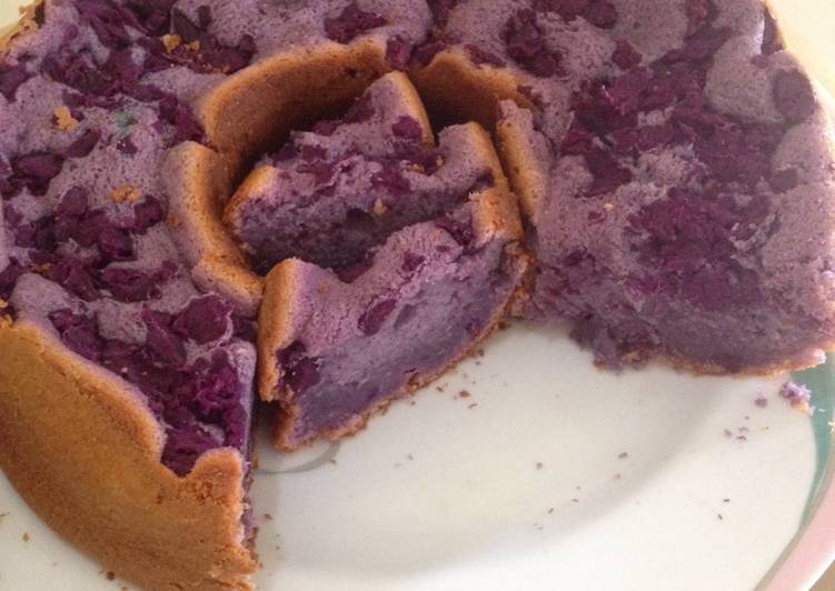 Cara Gampang Membuat Cake ubi ungu, Bikin Ngiler