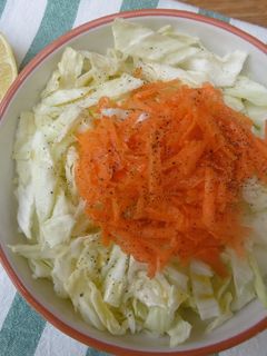 A picture of Lemon Tasty Grated Cabbage & Carrot Salad.