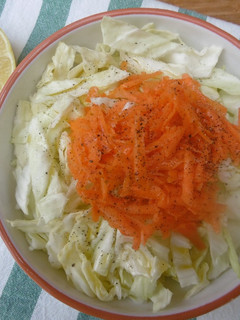 A picture of Lemon Tasty Grated Cabbage & Carrot Salad.