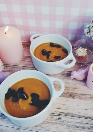 Une photo de Velouté de panais carottes aux graines de courge