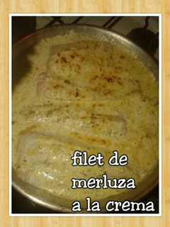 Una foto de Filet de merluza al horno con crema