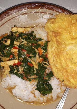 Foto resep Sayur daun singkong tempe teri
