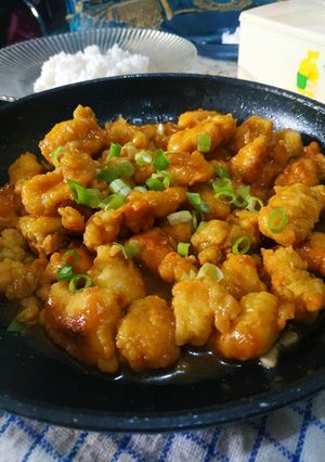 Foto resep Ayam popcorn saus teriyaki