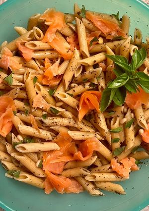 Φωτογραφία της συνταγής Penne Rigate Integrale με καπνιστό σολομό ❣️🍃