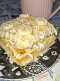 Waffles con banana y choco blanco
