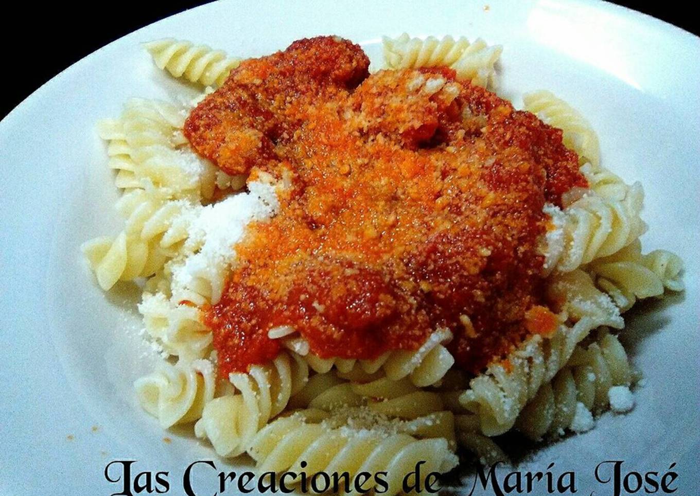 Macarrones con sobrasada