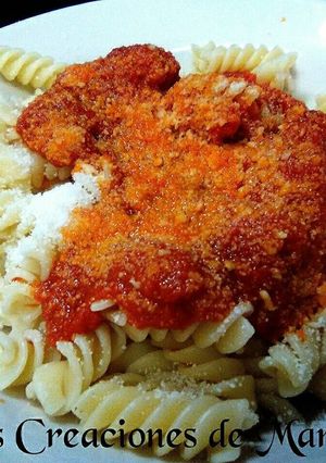 Una foto de Macarrones con sobrasada
