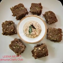 A picture of Ragi Moong Sprouts Dhokla.