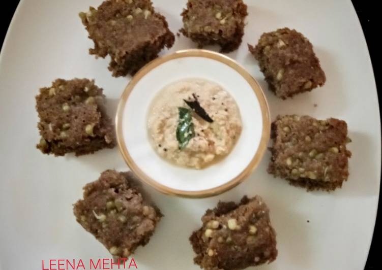 Steps to Prepare Speedy Ragi Moong Sprouts Dhokla