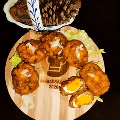 A picture of Egg in Potato Nest 😋.