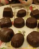 Chocolates de coco saludables sin lactosa y sin azúcar