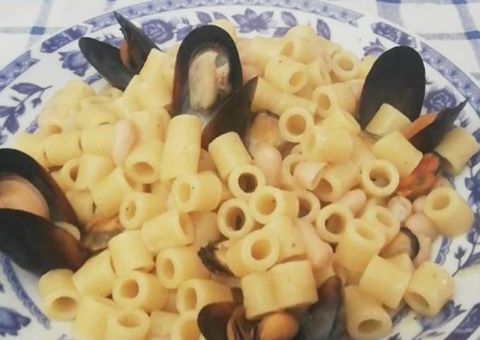 Ricetta di Veloce Pasta fagioli e cozze