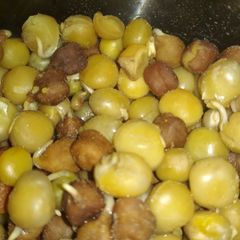 A picture of Sprouted yellow peas and chana.