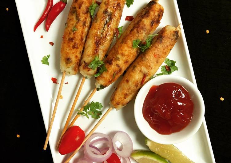 Curd Rice Seekh Kebab