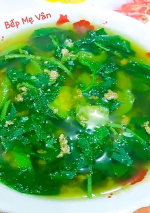 Hình của món Canh cua mướp và mồng tơi.