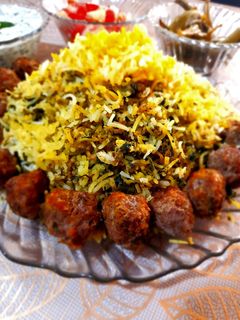 عکسی از دستور اسفناج پلو با گوشت چرخ کرده