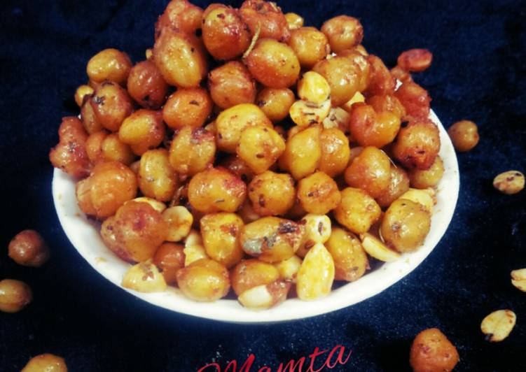 Recipe of Super Quick Homemade Roasted Chana/Chickpea.(Baked)