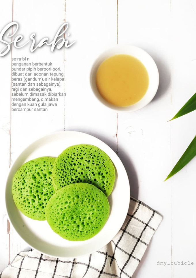 Foto resep Serabi Pandan Kuah Kinca