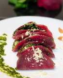 Beetroot mini tacos